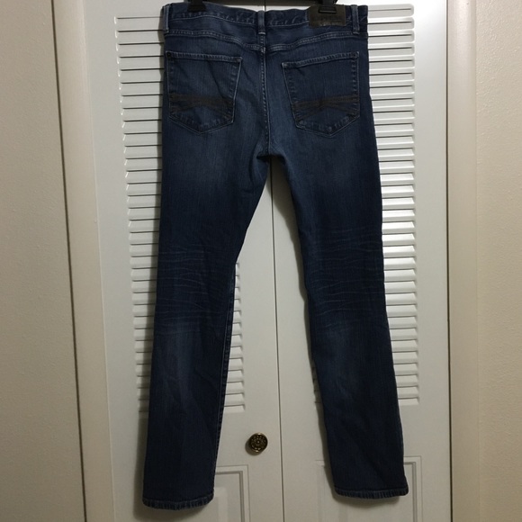 Like New Express Rocco 32x32 Blue Slim Fit Skinny Leg Jeans - Picture 7 of 7